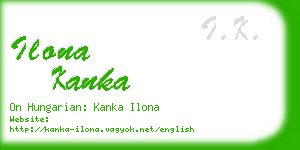 ilona kanka business card